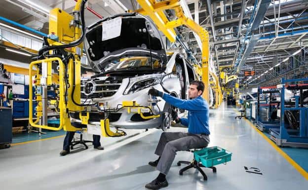 cadena de producción de automóviles 